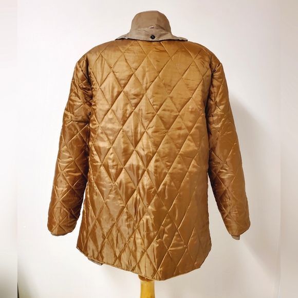 Chinese Tang Suit Jacket Embroidery Women Vintage Gold Taupe Bronze - Picture 12 of 13